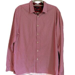 Ted Baker Long Sleeve Geometric Print Shirt